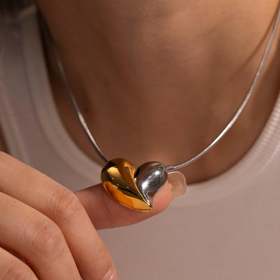 Collier Cœur Dorothea Bicolore