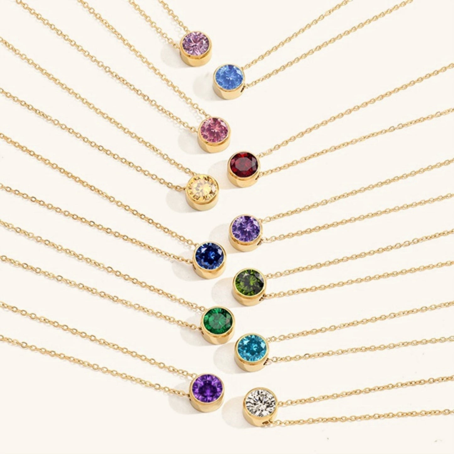 Collier Amelia en Pierre Colorée