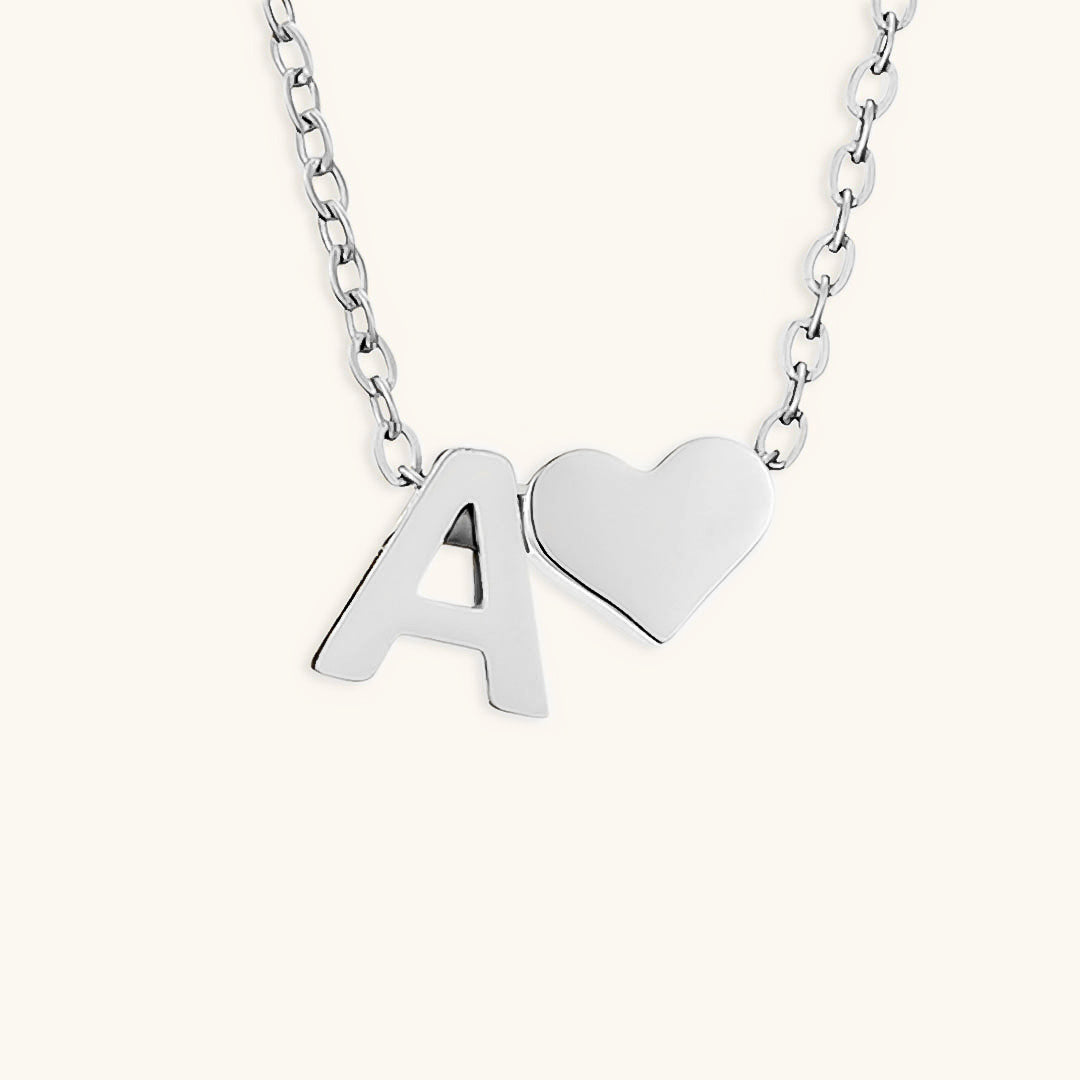 Collier Doré avec Initiale et Cœur