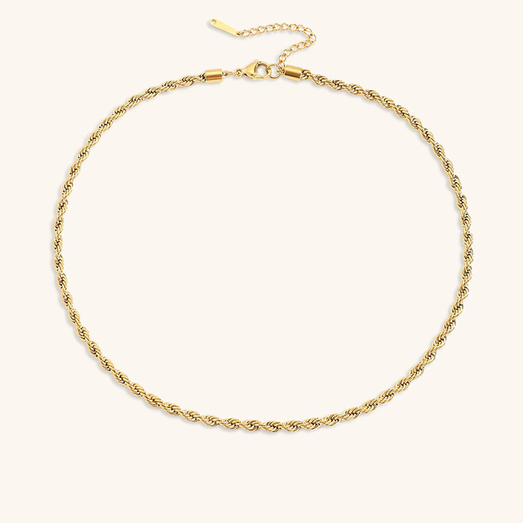 Collier Chaîne Torsadée Plaqué Or Bianca