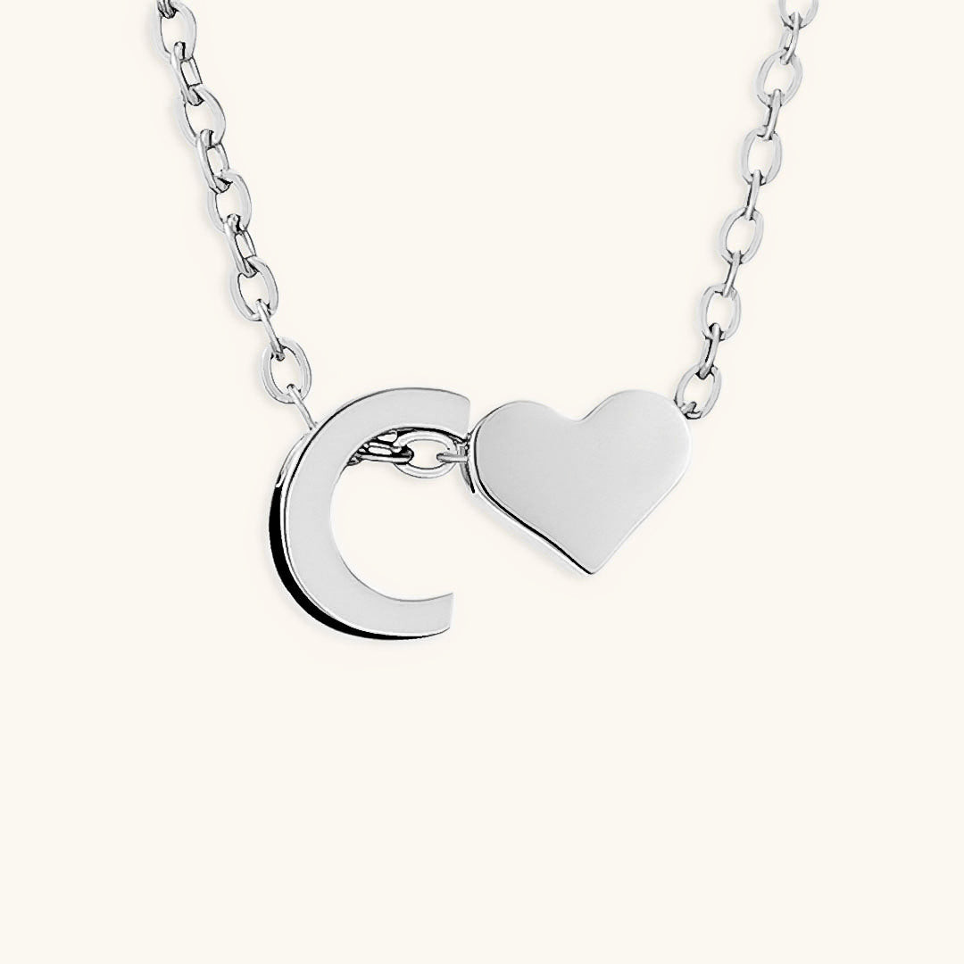 Collier Doré avec Initiale et Cœur