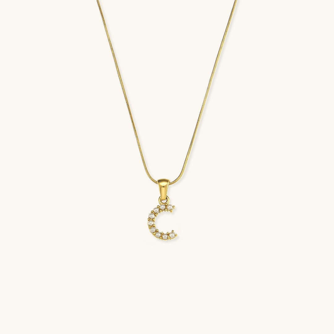 Collier Perle avec Lettre Initiale Colette