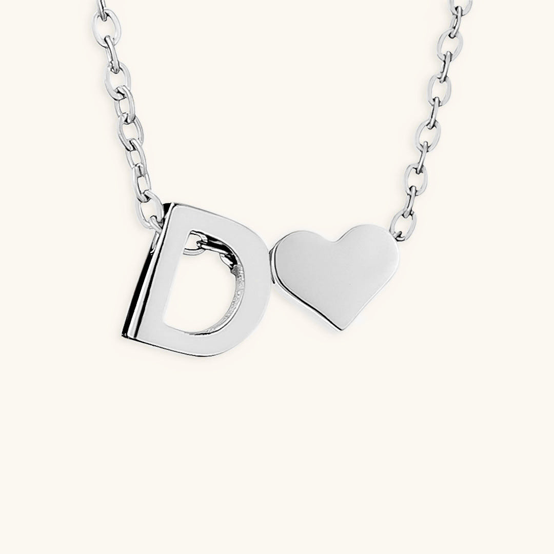 Collier Doré avec Initiale et Cœur