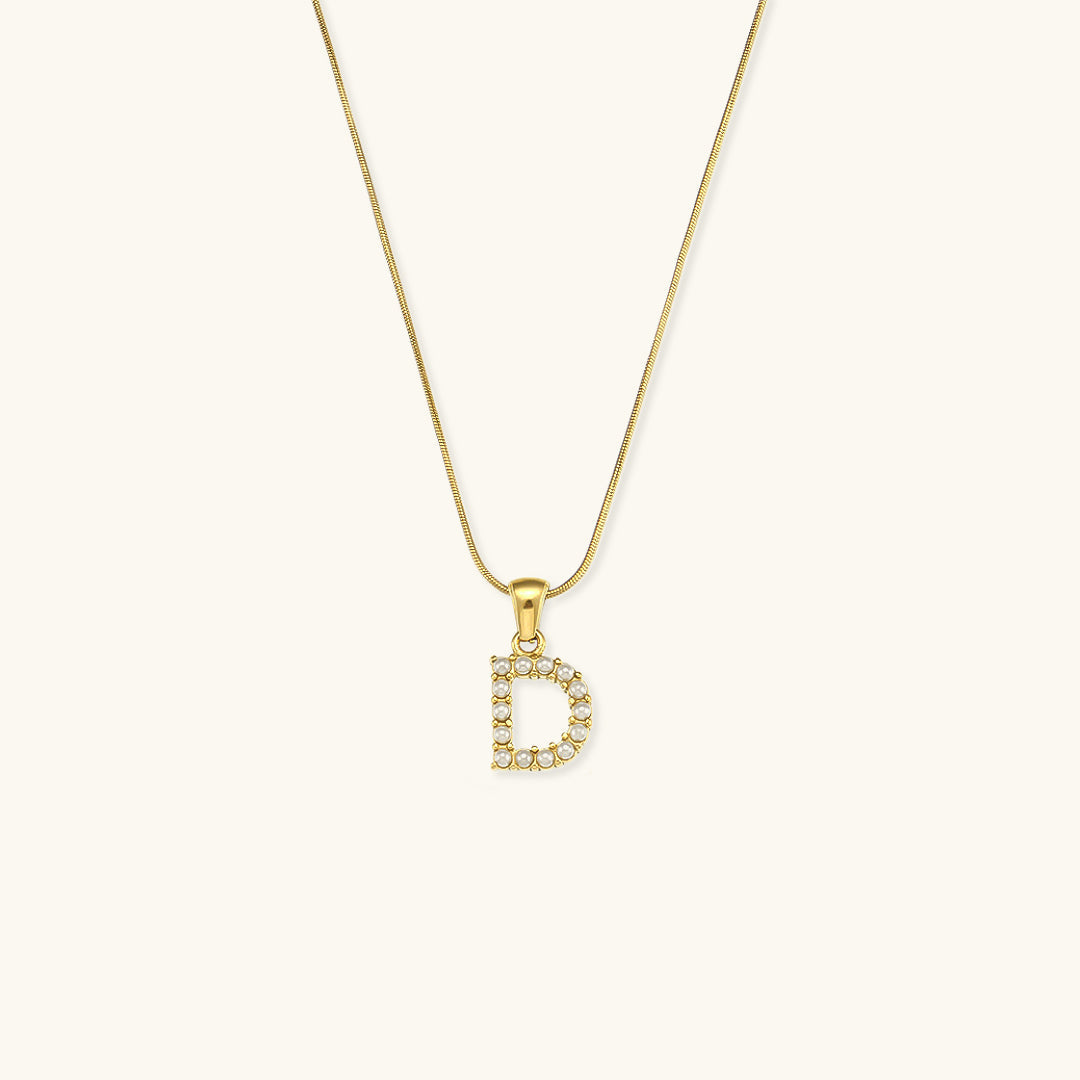 Collier Perle avec Lettre Initiale Colette