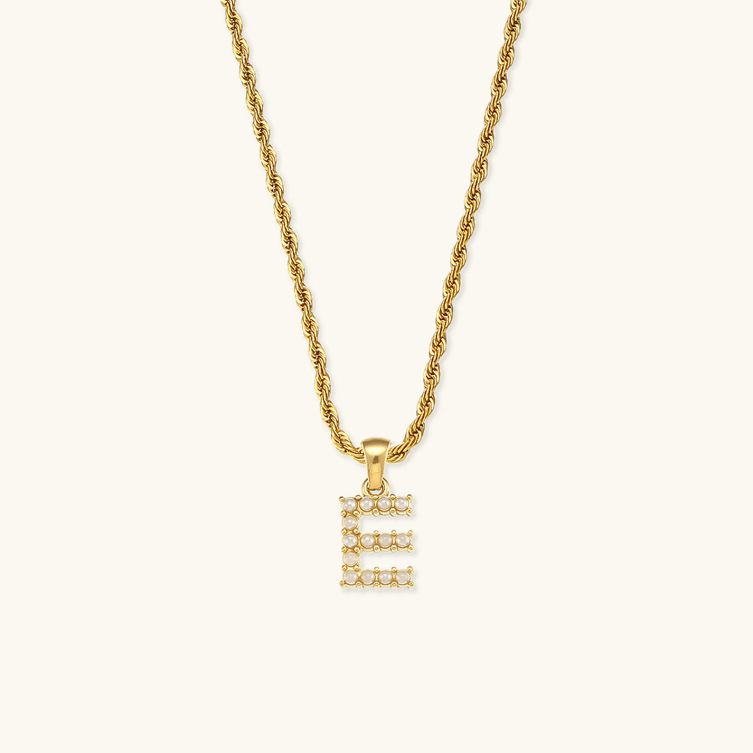 Collier Perle avec Initiale Elodie