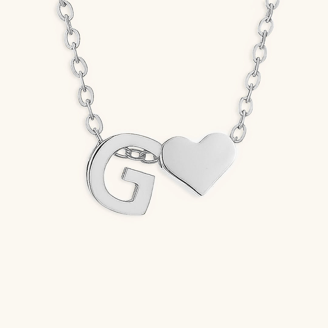 Collier Doré avec Initiale et Cœur