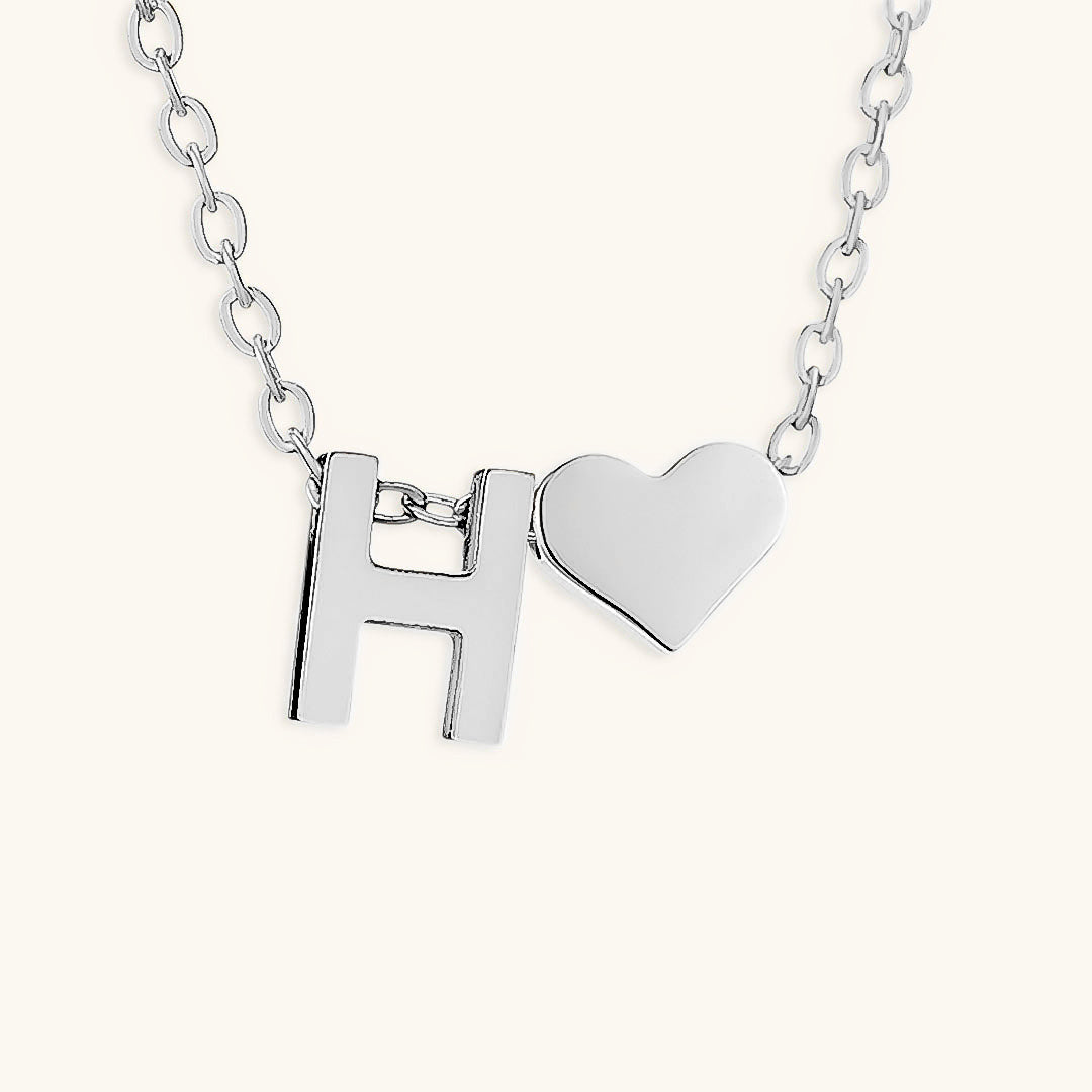 Collier Doré avec Initiale et Cœur