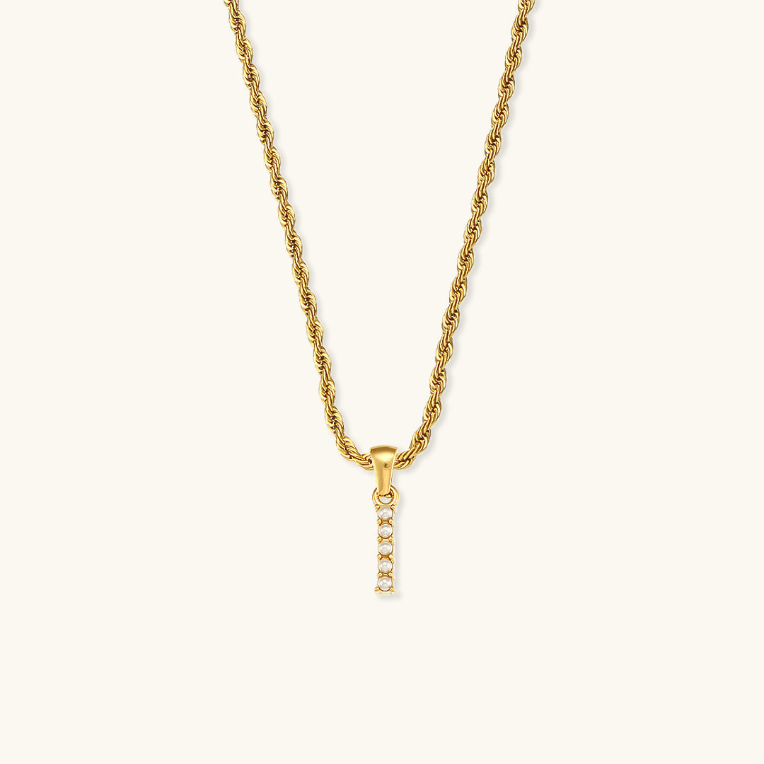 Collier Perle avec Initiale Elodie