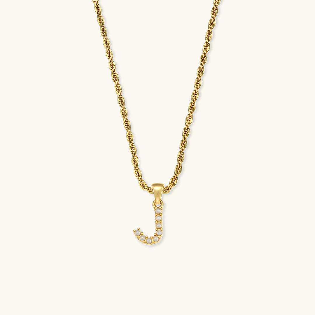 Collier Perle avec Initiale Elodie