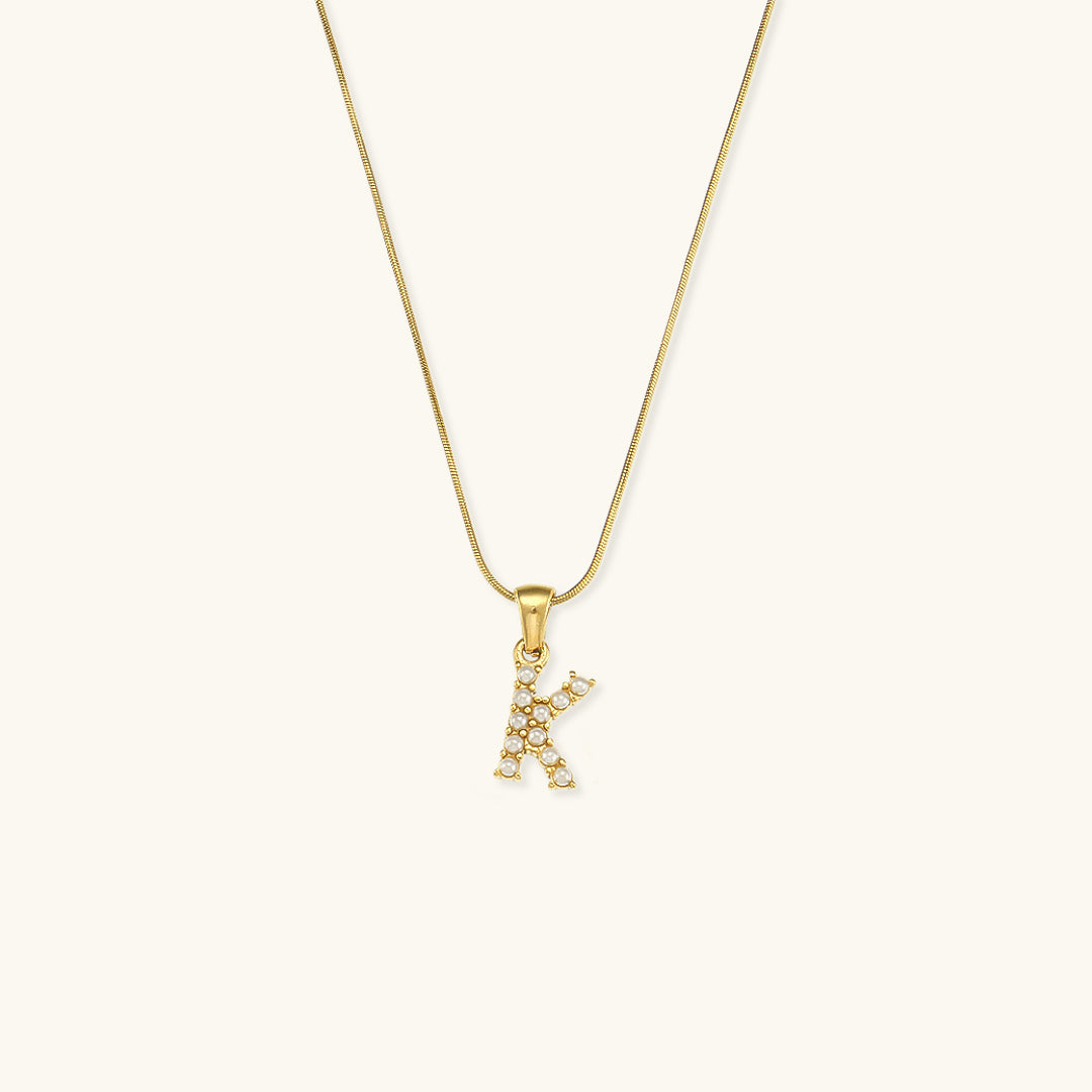 Collier Perle avec Lettre Initiale Colette