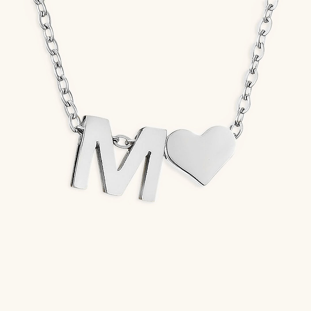 Collier Doré avec Initiale et Cœur