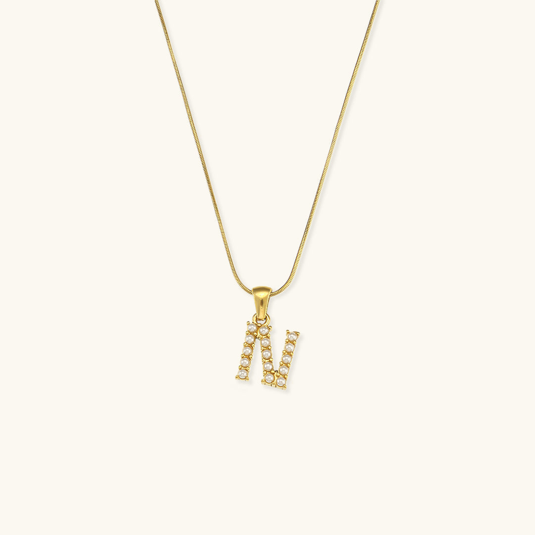 Collier Perle avec Lettre Initiale Colette