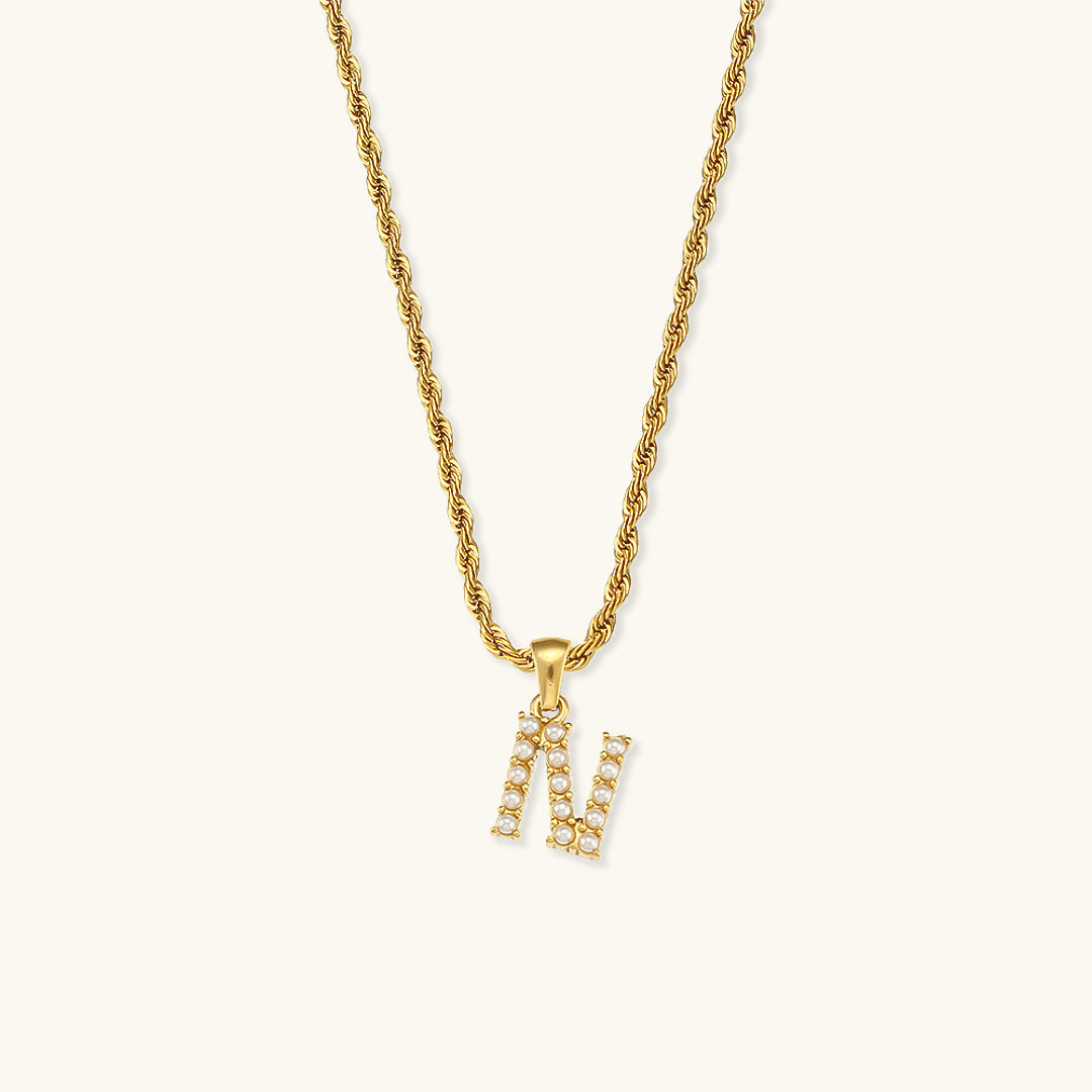 Collier Perle avec Initiale Elodie