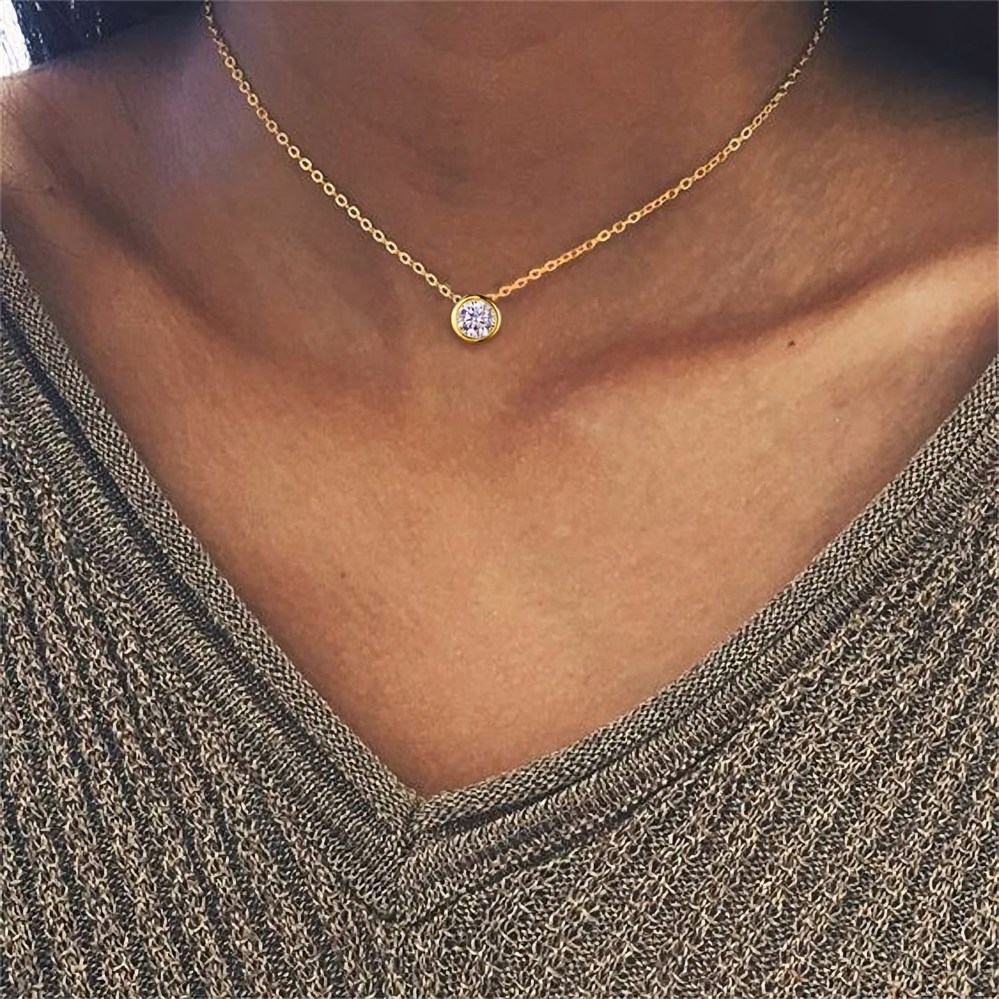 Collier Amelia en Pierre Colorée