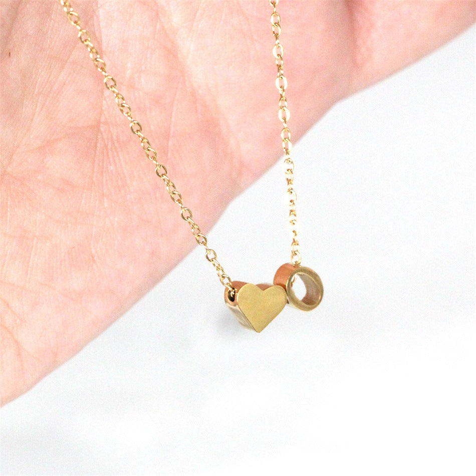 Collier Doré avec Initiale et Cœur