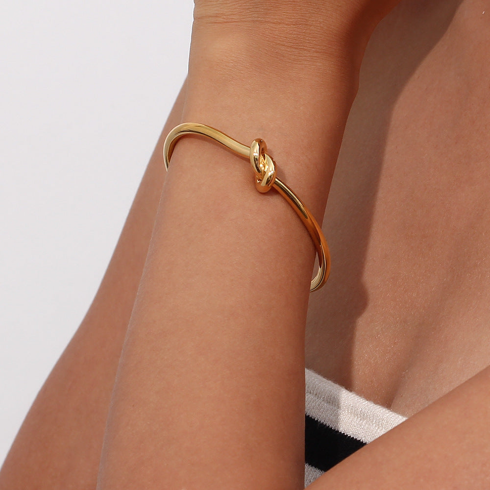 Bracelet Jonc Plaqué Or Louisa
