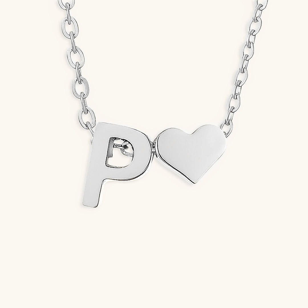 Collier Doré avec Initiale et Cœur