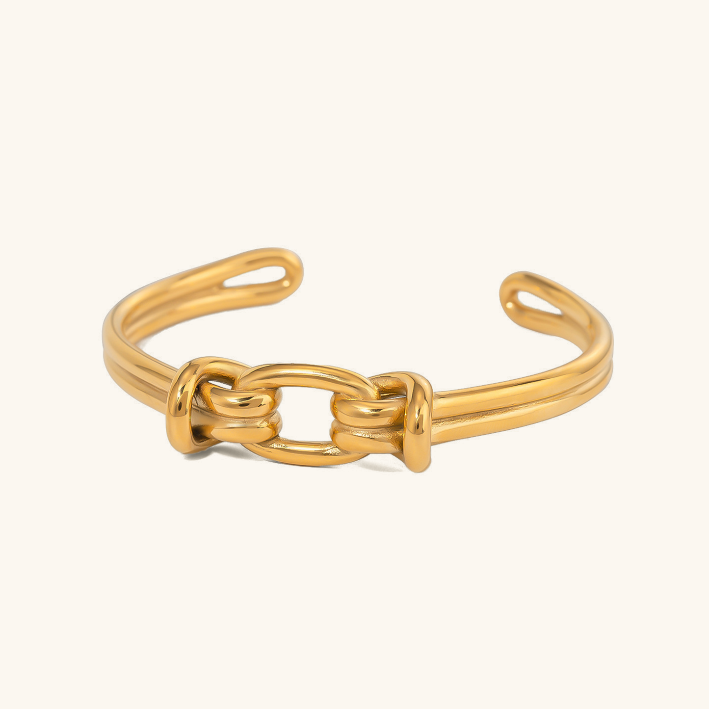 Bracelet Jonc Nœud Plaqué Or Luce