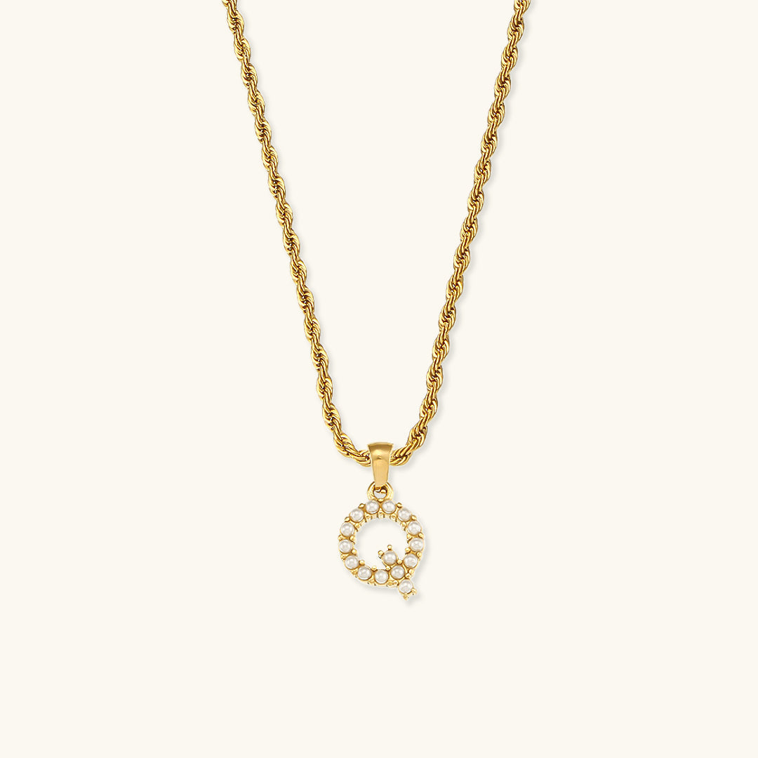 Collier Perle avec Initiale Elodie