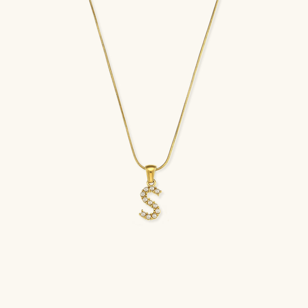 Collier Perle avec Lettre Initiale Colette