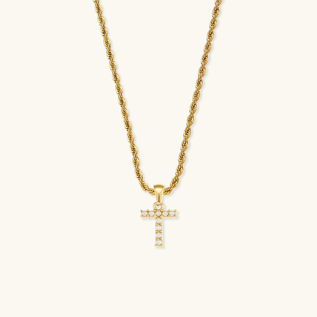 Collier Perle avec Initiale Elodie