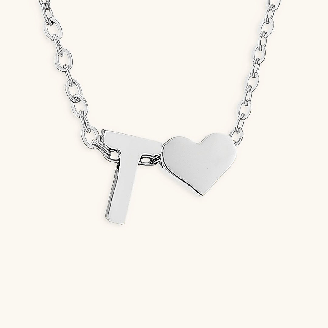 Collier Doré avec Initiale et Cœur