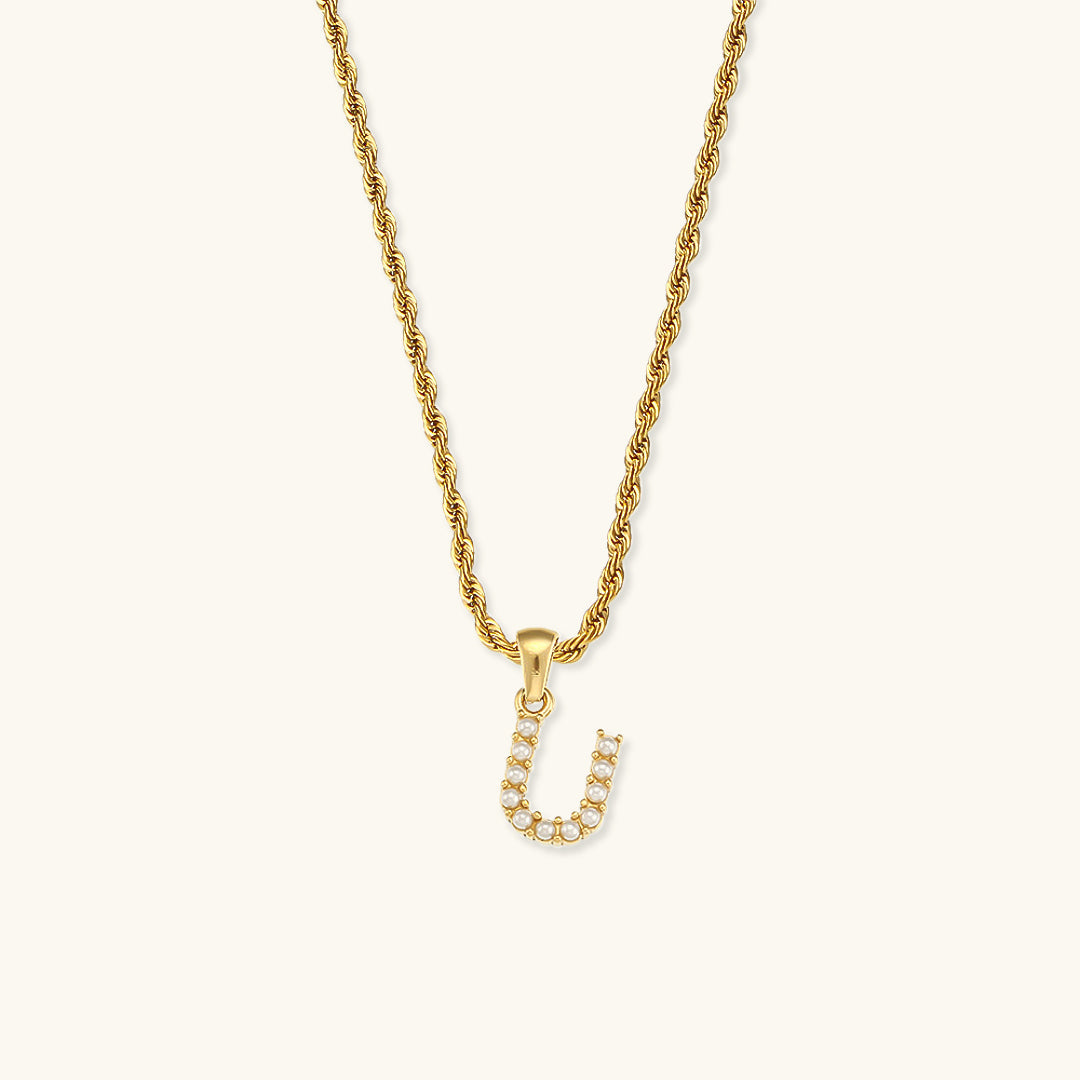 Collier Perle avec Initiale Elodie