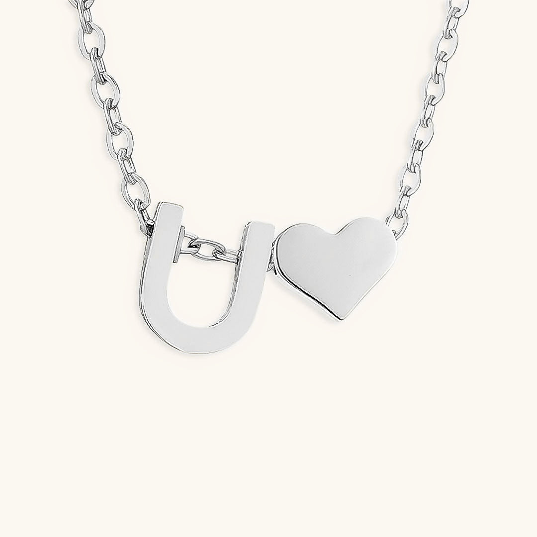 Collier Doré avec Initiale et Cœur