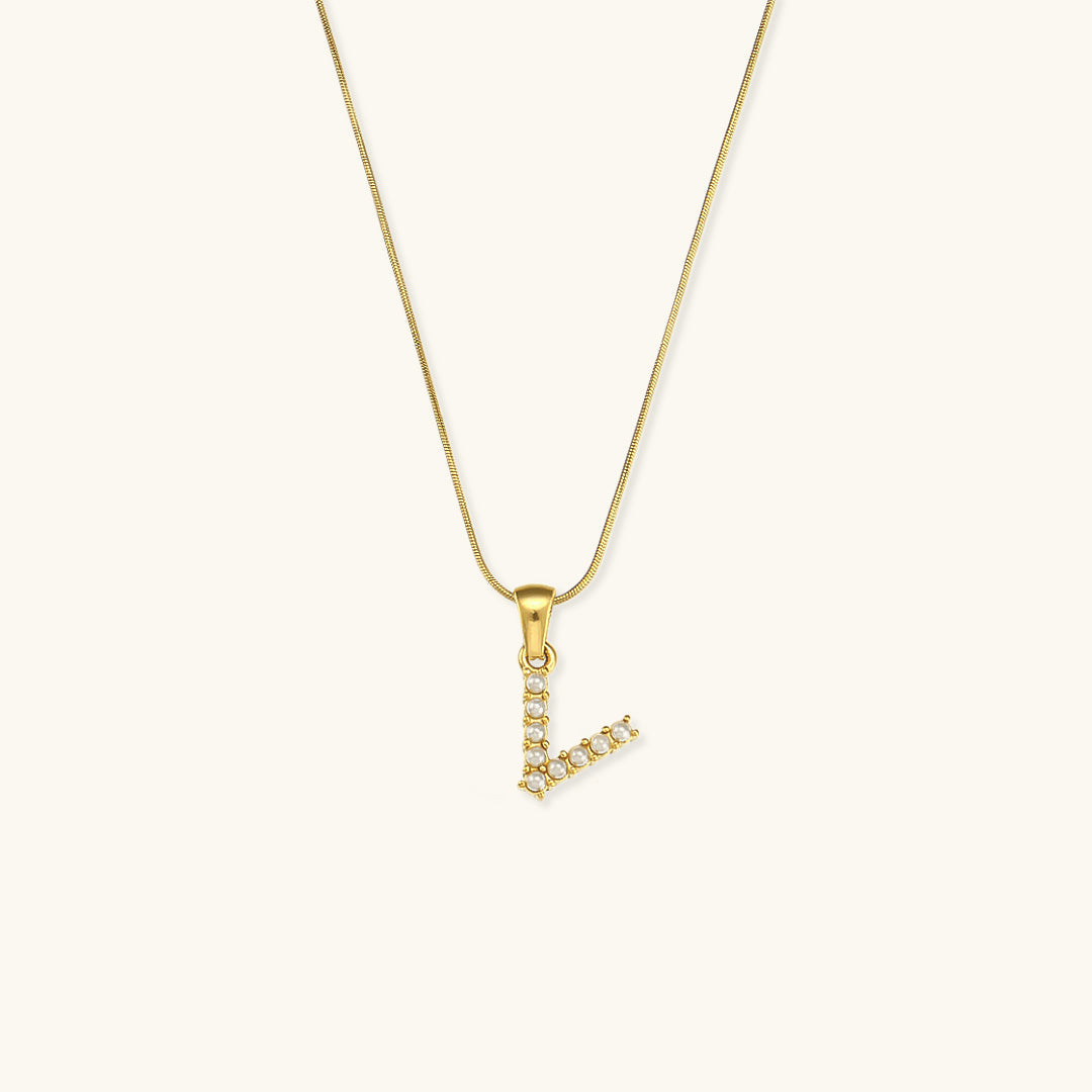Collier Perle avec Lettre Initiale Colette