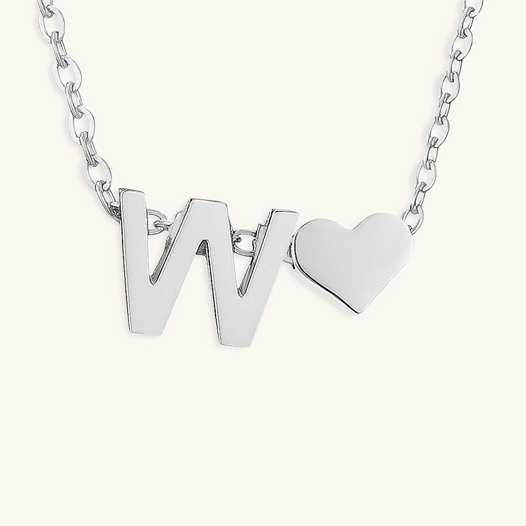 Collier Doré avec Initiale et Cœur
