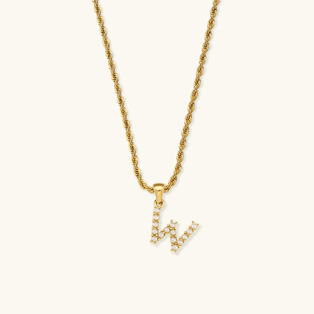 Collier Perle avec Initiale Elodie