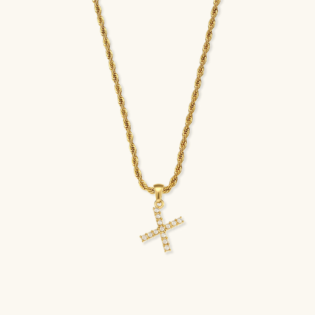 Collier Perle avec Initiale Elodie