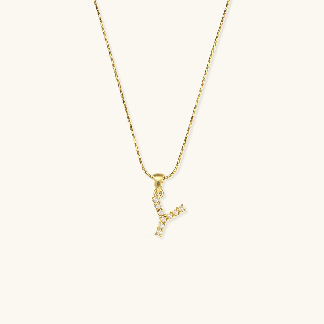 Collier Perle avec Lettre Initiale Colette