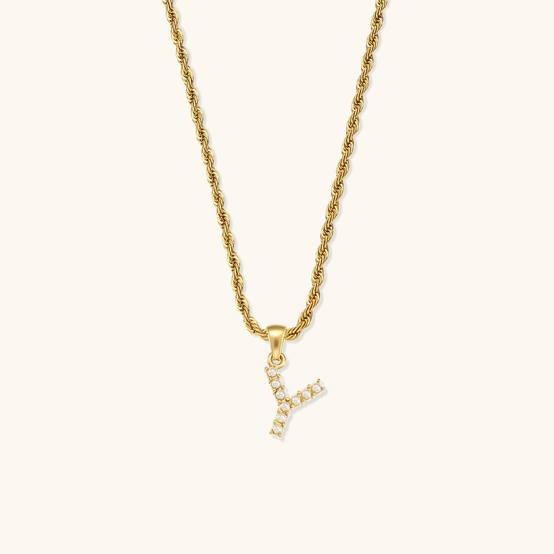 Collier Perle avec Initiale Elodie
