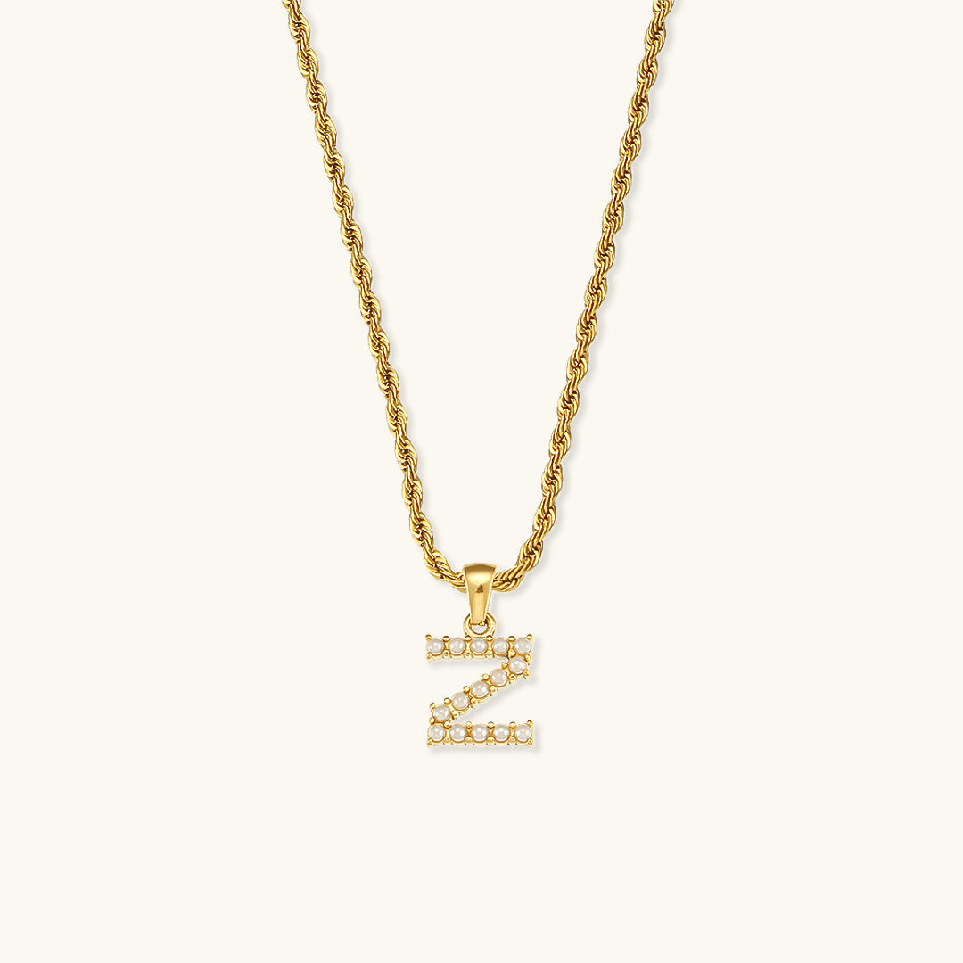 Collier Perle avec Initiale Elodie
