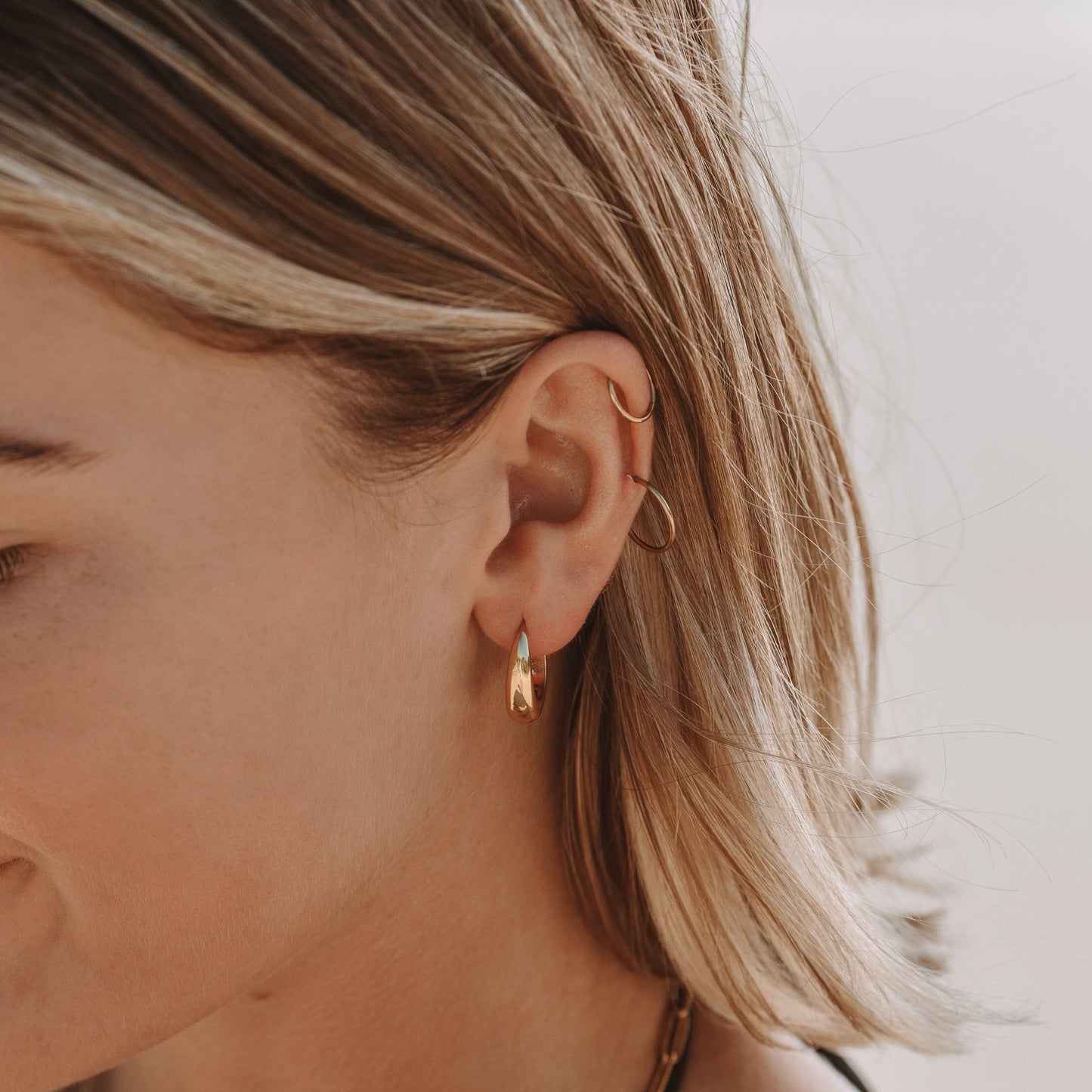 Boucles d'Oreilles Pendantes Ovales