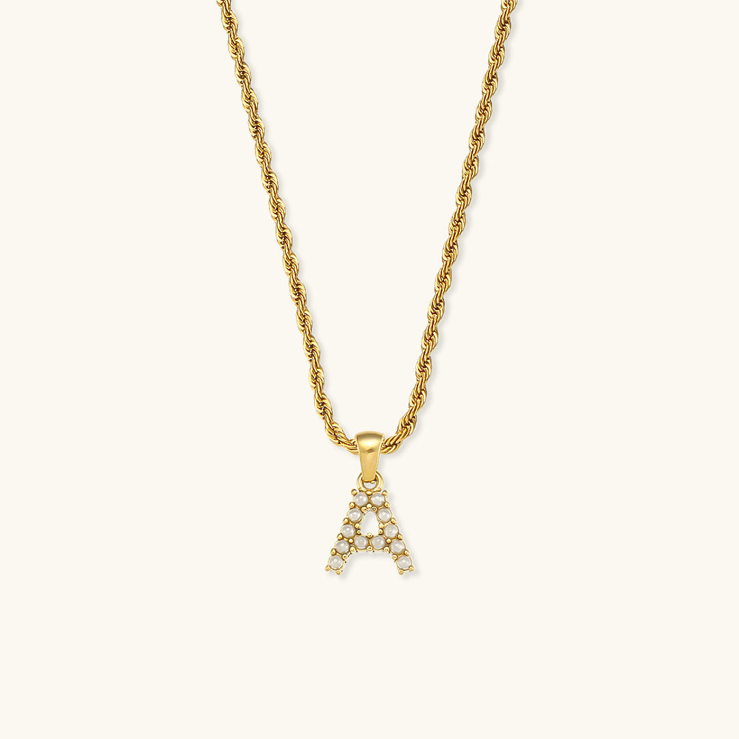 Collier Perle avec Initiale Elodie