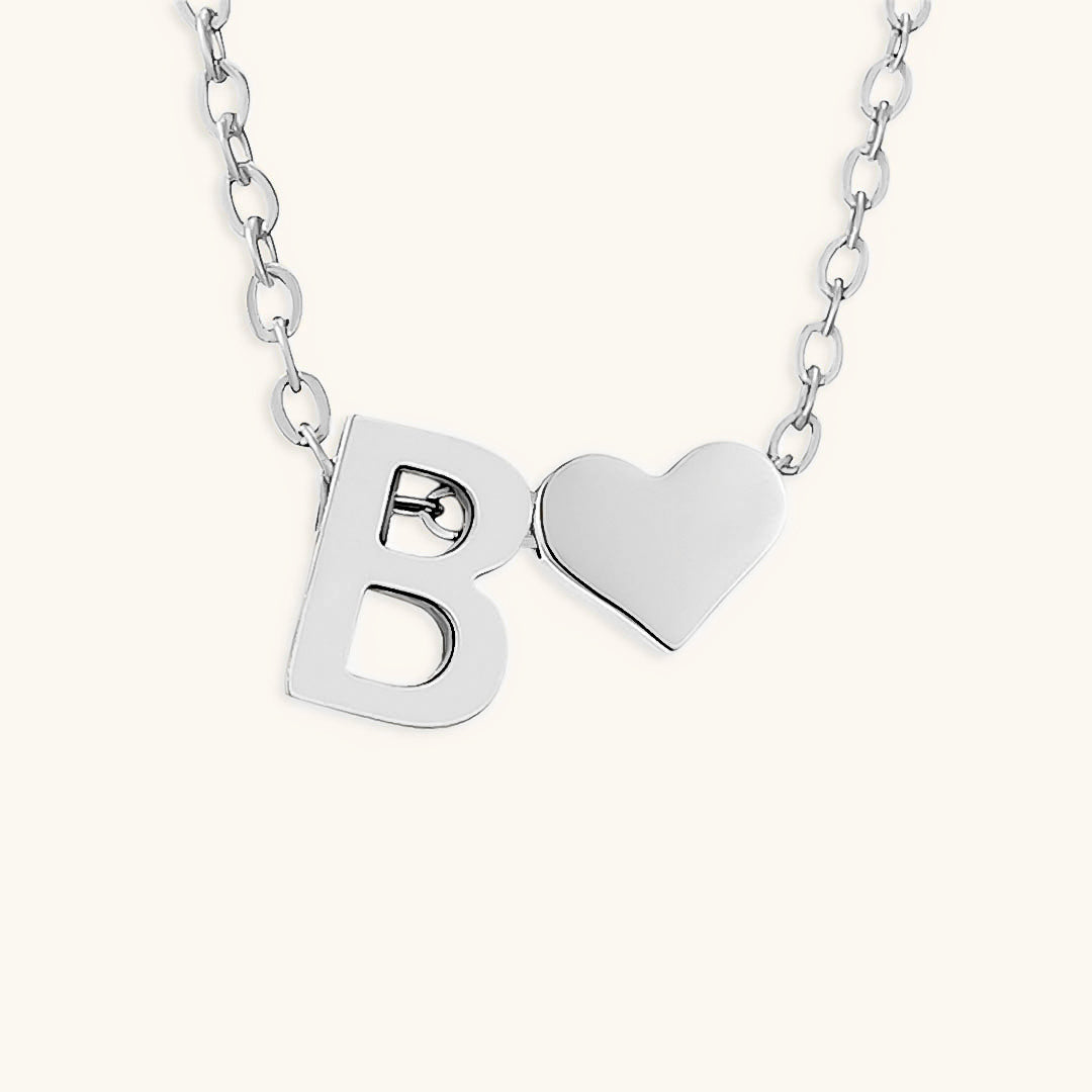 Collier Doré avec Initiale et Cœur
