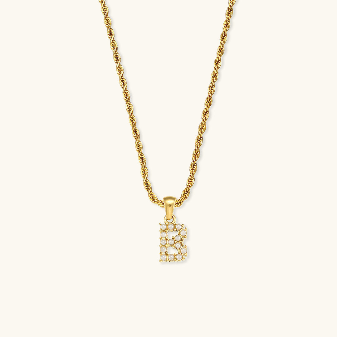 Collier Perle avec Initiale Elodie