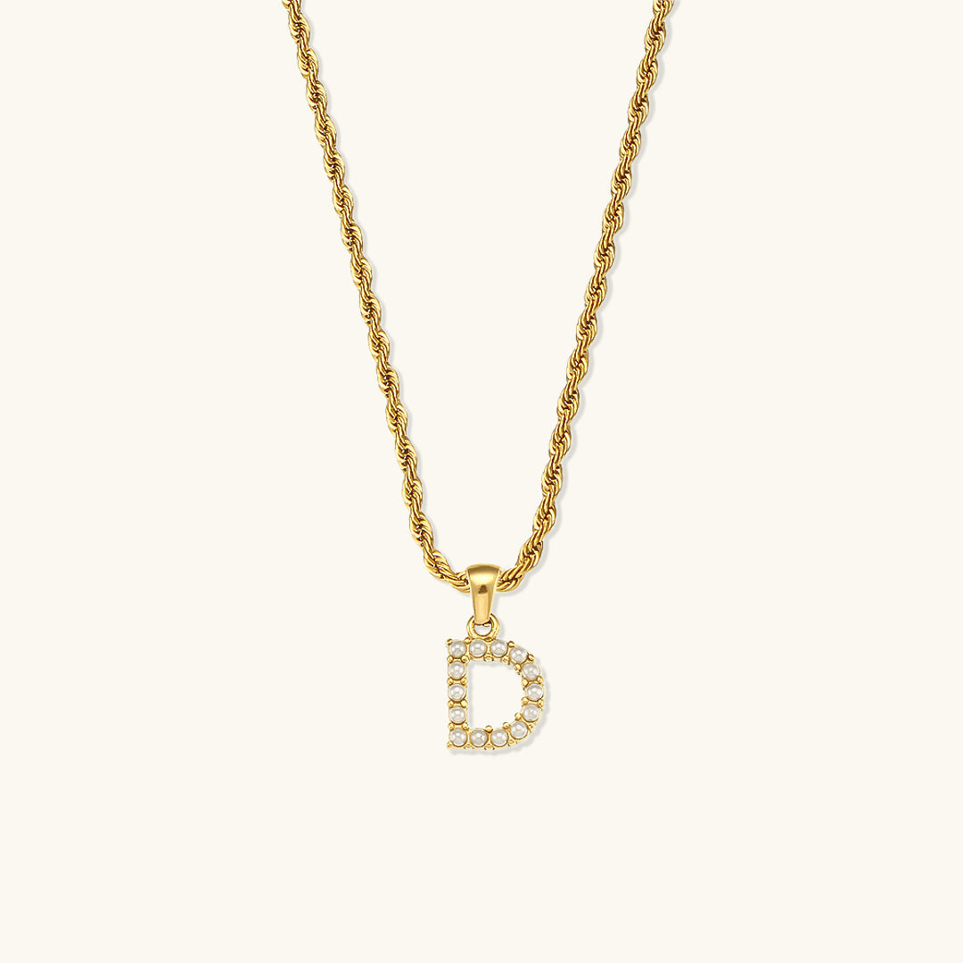 Collier Perle avec Initiale Elodie