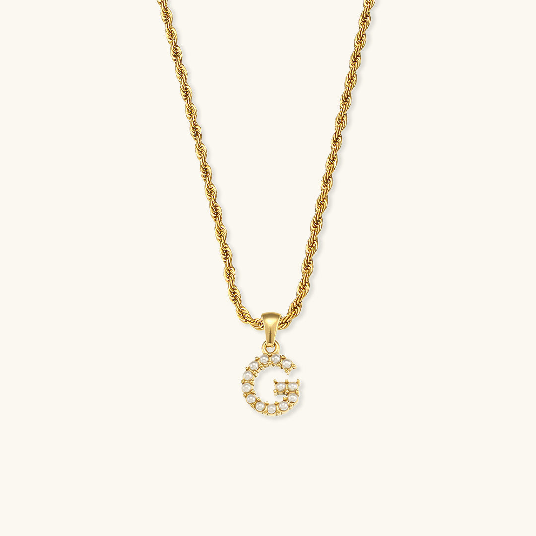 Collier Perle avec Initiale Elodie
