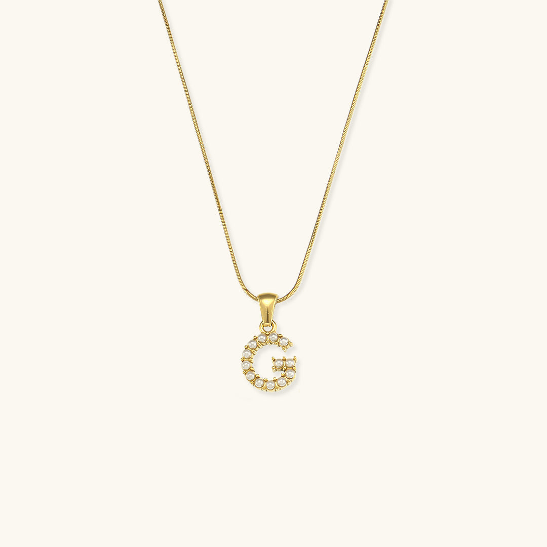 Collier Perle avec Lettre Initiale Colette