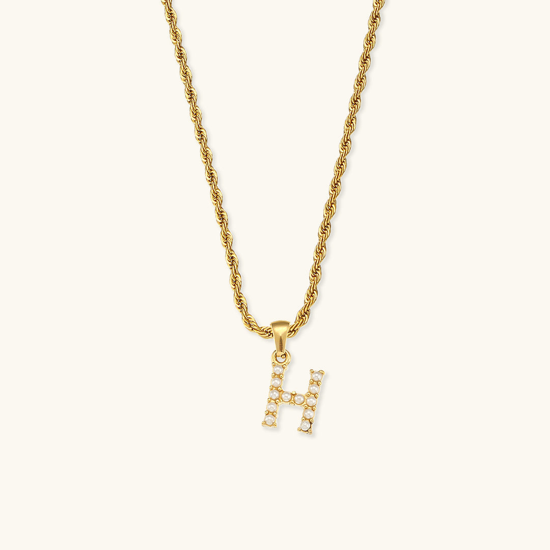 Collier Perle avec Initiale Elodie