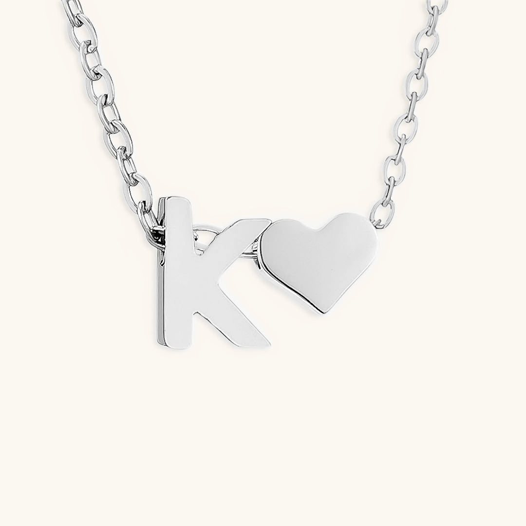 Collier Doré avec Initiale et Cœur