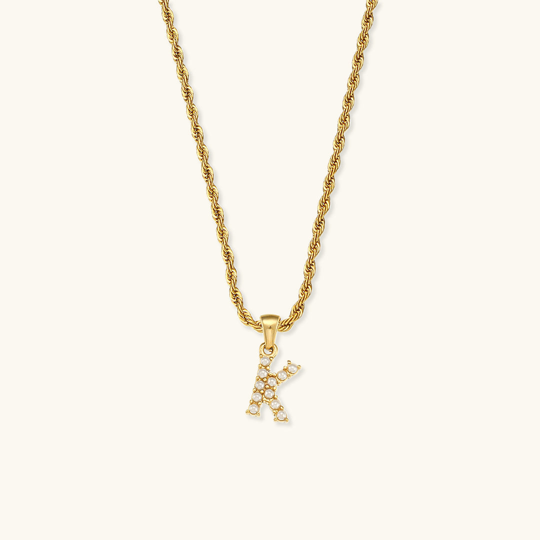Collier Perle avec Initiale Elodie