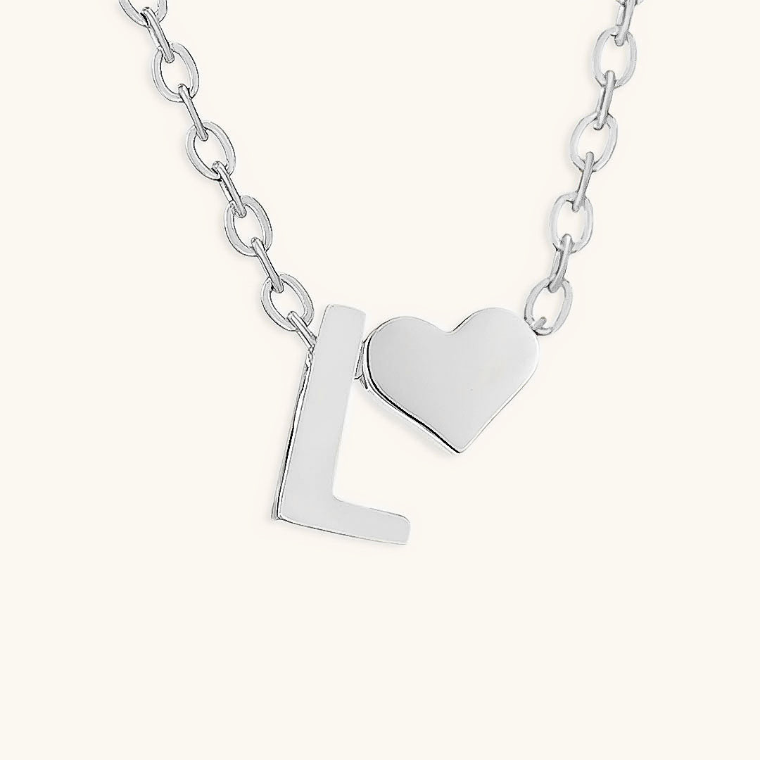 Collier Doré avec Initiale et Cœur