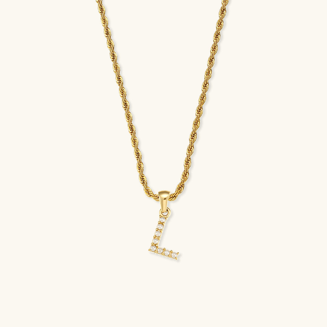 Collier Perle avec Initiale Elodie