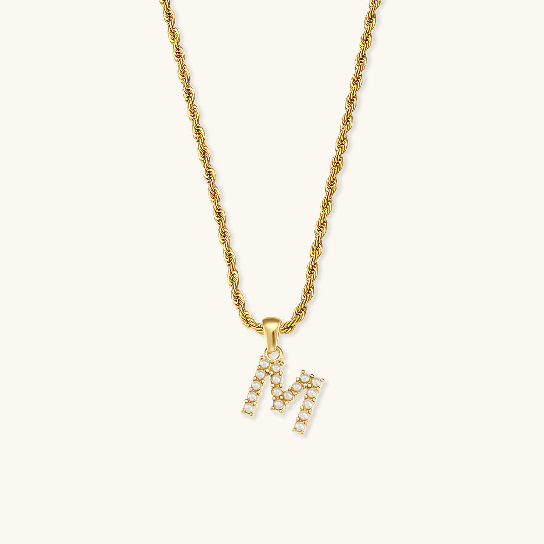 Collier Perle avec Initiale Elodie