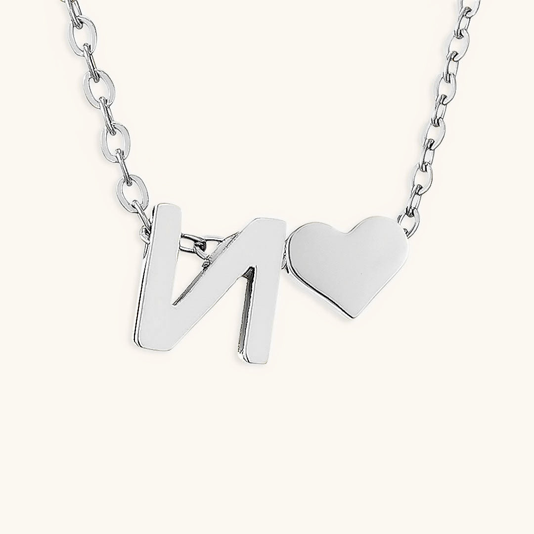 Collier Doré avec Initiale et Cœur