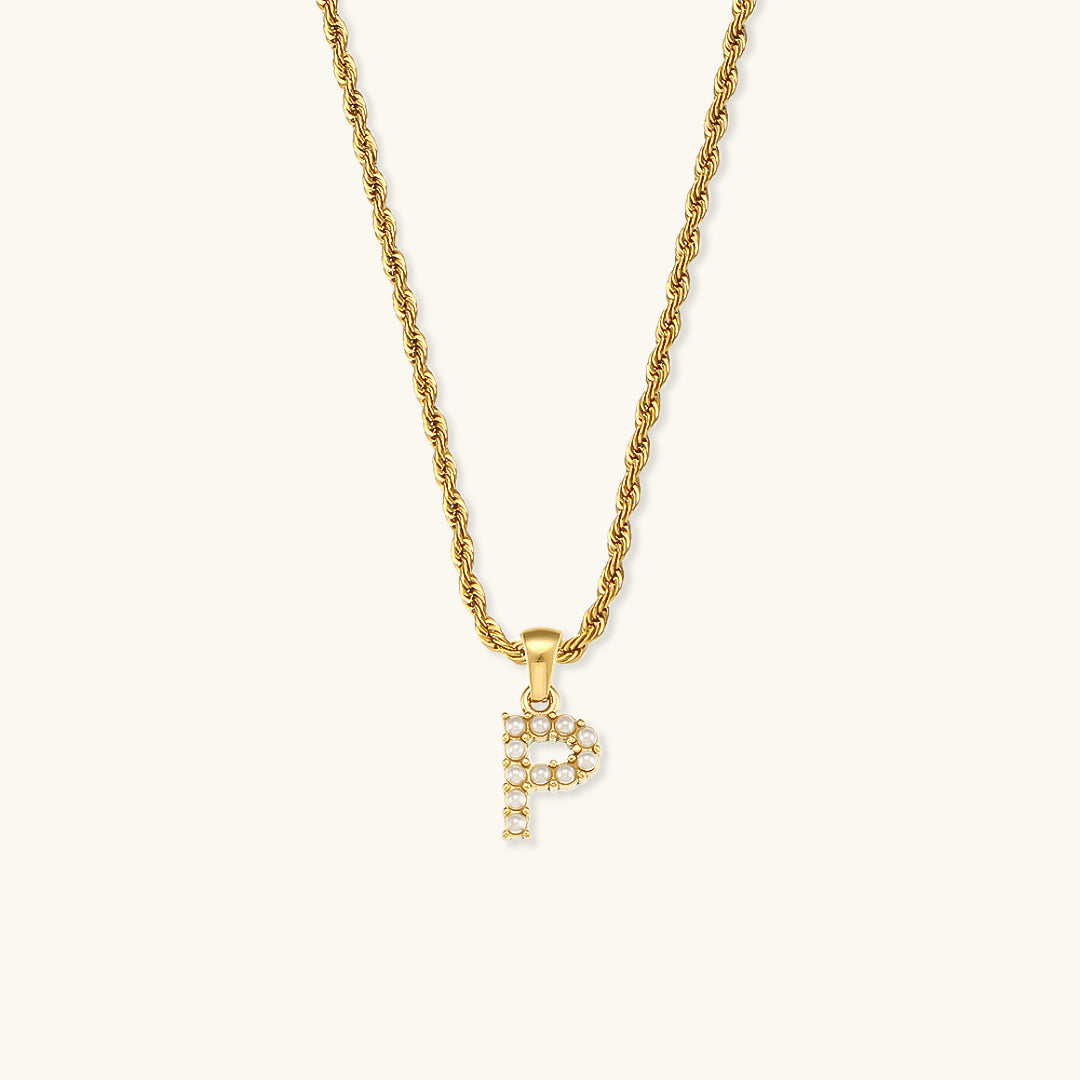 Collier Perle avec Initiale Elodie